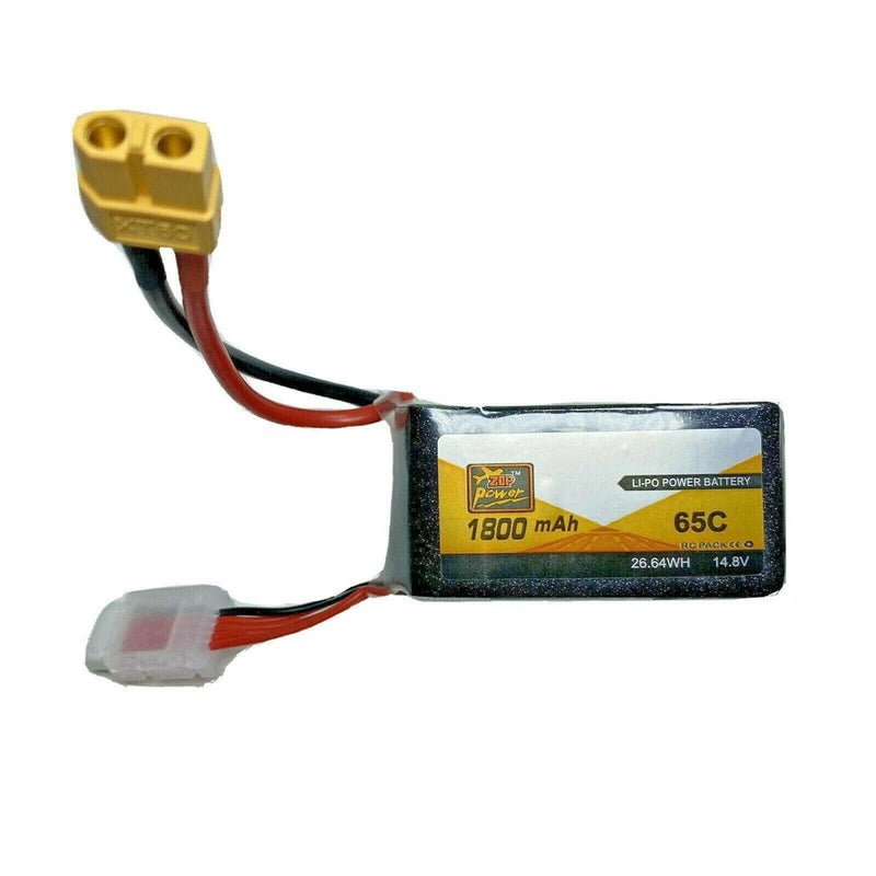 ZOP 65C Lithium LiPo Battery Pack 4S1P 14.8V 1800mAh 4S XT60 RC Model Car Drone Battery