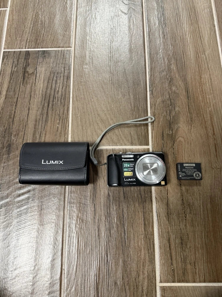 Panasonic Lumix DMC-ZS19 14.1MP Digital Camera 20x Zoom Leica Black Tested