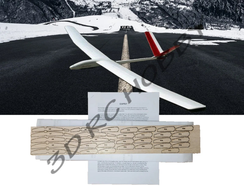 Esprit 84" Wingspan R/C Airplane Laser Cut Balsa & Ply Short Kit
