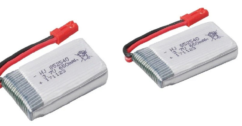 2PCS 3.7V 650mAh Li-Po RC Drone Batteries for  Holy Stone HS110W, HS200W
