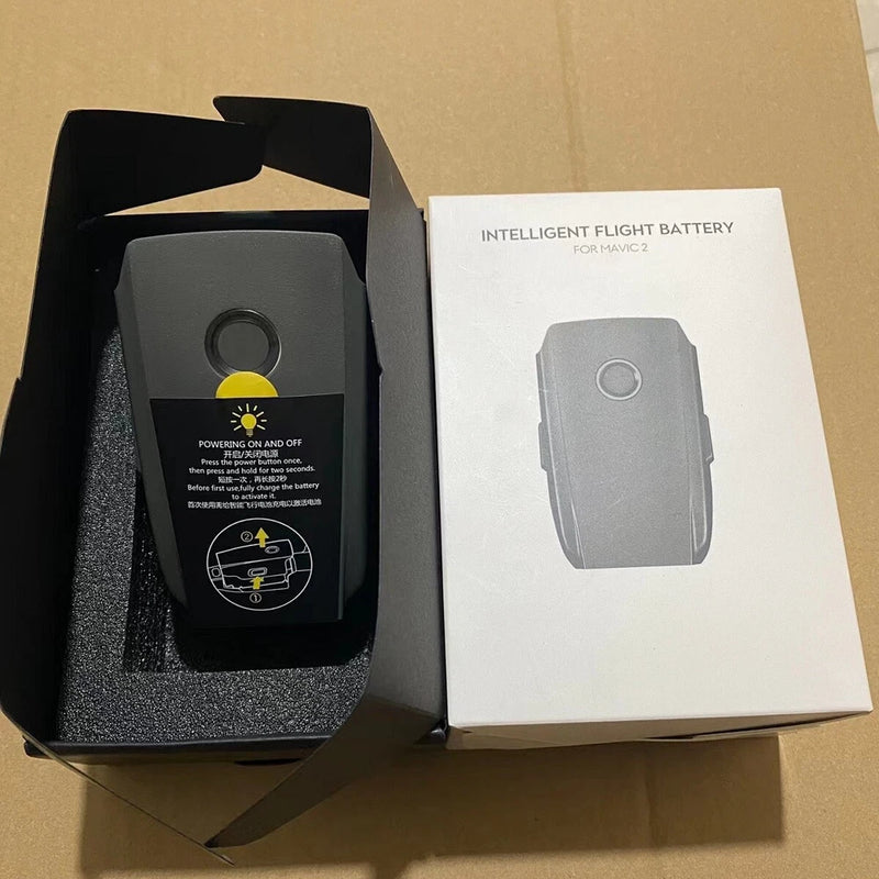 Intelligent flight battery in foam insert with retail box