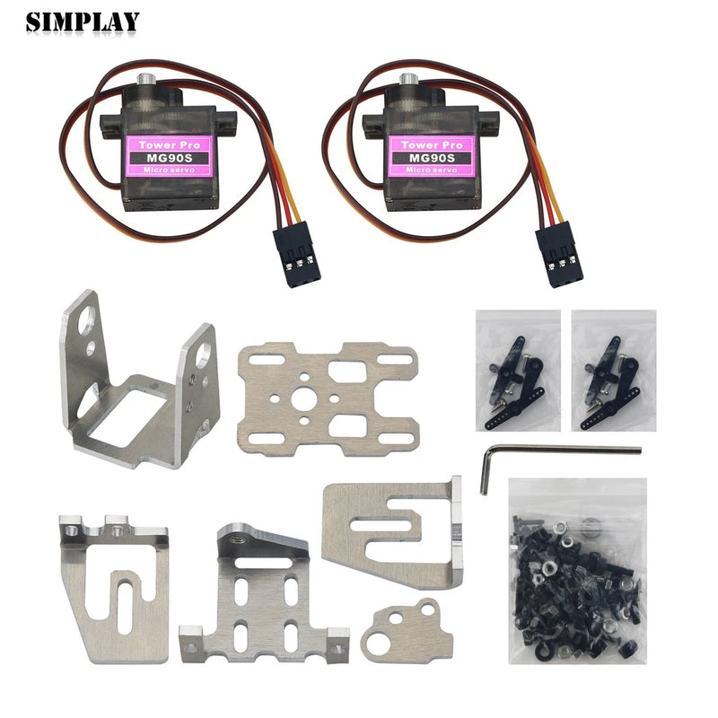 DC4.8V-5V Adjustable Servo Gimbal Bracket Dual-axis for FPV Drone Head Tracker
