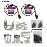 DC4.8V-5V Adjustable Servo Gimbal Bracket Dual-axis for FPV Drone Head Tracker