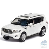 1/32 Nissan Patrol Y62 SUV Model Car Diecast Toy Vehicle Collection Gift White Battery