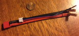 RC battery balance lead with red/black wires, white 2-pin connector and gold bullet ends