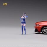 1/18 1/24 1/43 1/64 1/87 Miniature Blue Skirt Beauty Scene Props Figure For Cars