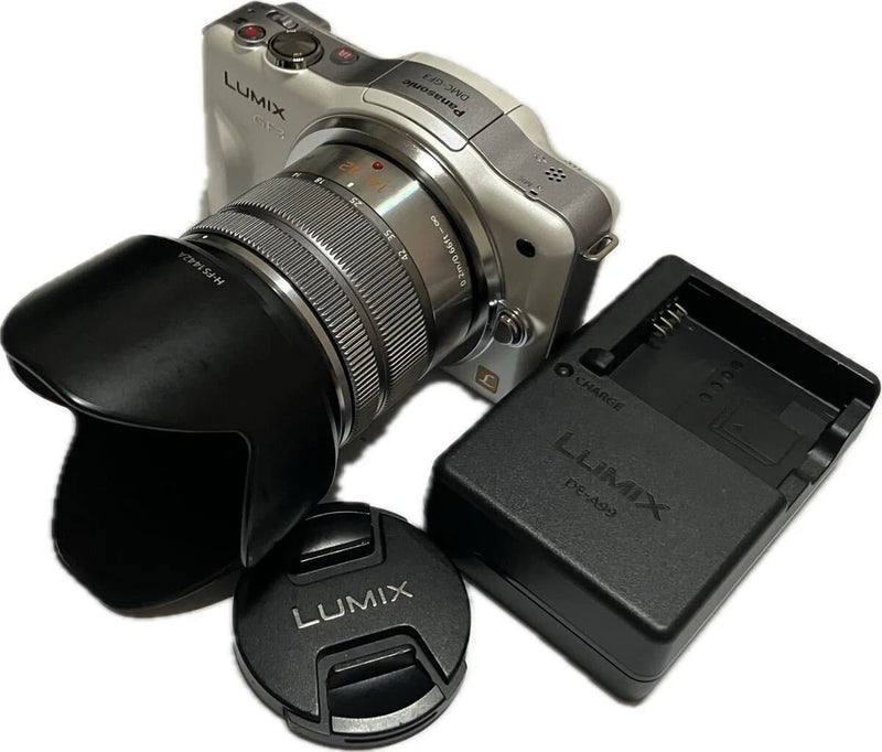Panasonic Lumix DMC-GF3 Mirrorless Camera W/ 14-42mm Lens Power Excellent Used