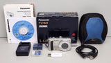 Panasonic Lumix DMC-TZ50 9.1MP Digital Camera Wi-Fi Silver, Battery Charger 8GB