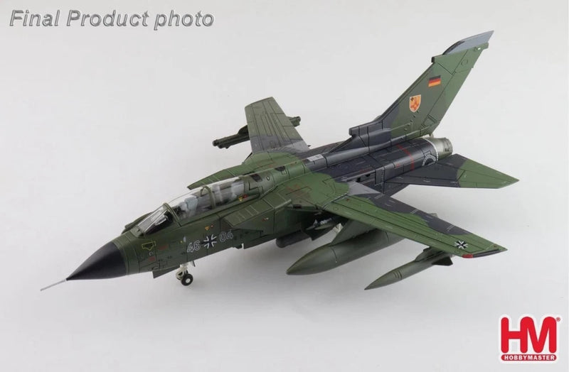 1/72 scale Tornado IDS model aircraft in green and gray camo, landing gear down