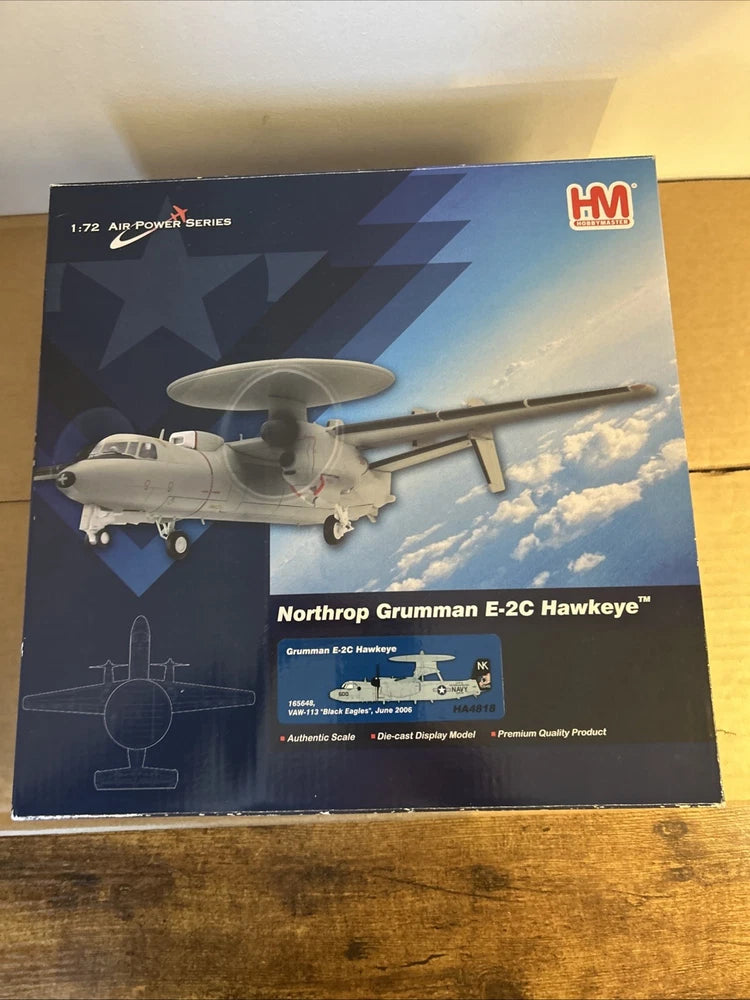 Hobbymaster model kit box, 1:72 Northrop Grumman E-2C Hawkeye aircraft