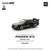 1:64 Nissan Silvia S13 PANDEM -- Black/Gold -- Pop Race