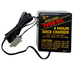 TYCO RC battery quick charger with black power cord, rectangular AC adapter box