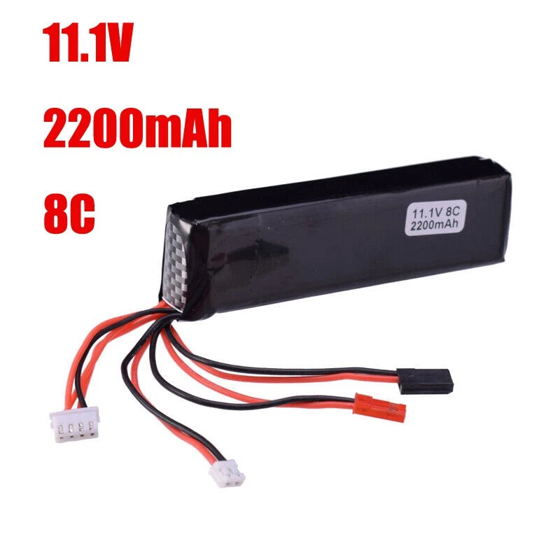 1Pcs 11.1V 2200mAh 8C Battery JST JR Futaba Plug For RC Drone Quadcopter Transmi