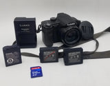 Panasonic LUMIX DMC-FZ7 6.0MP Digital Camera 3 Batteries & 512MB San Disk ~ Part