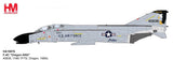Gray military F-4C Phantom II model jet with U.S. Air Force markings and cockpit canopy