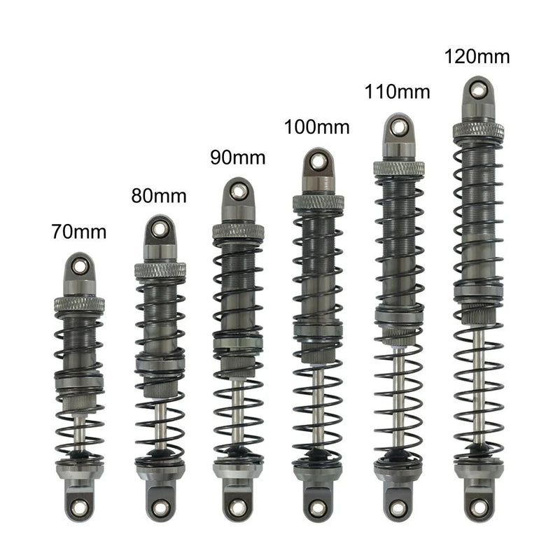 4X Dual Spring Aluminum Shocks For 1/10 RC Crawler Traxxas TRX4 TRX6 Axial SCX10