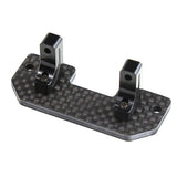 Carbon fiber servo mount bracket with two metal side plates and mounting holes
