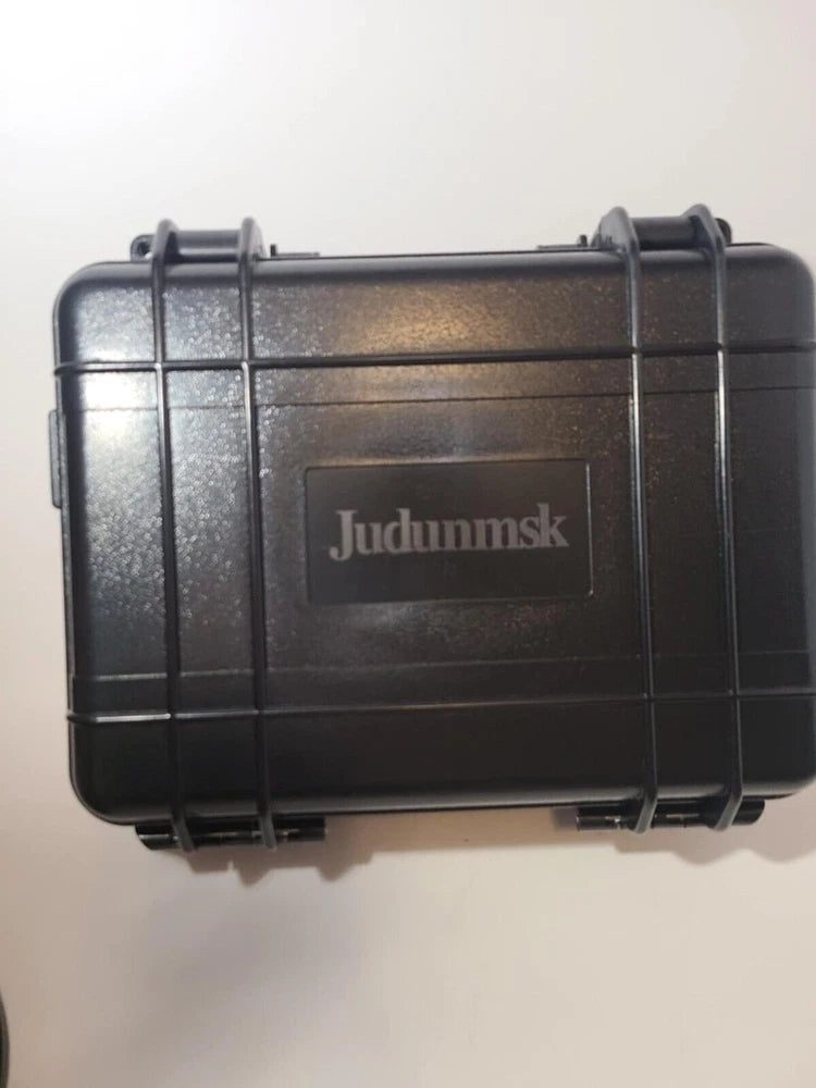 Waterproof hard case with lockable latches, black, judunmsk logo