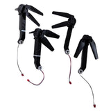 RC quadcopter motor arm set with four black prop guards and wiring leads