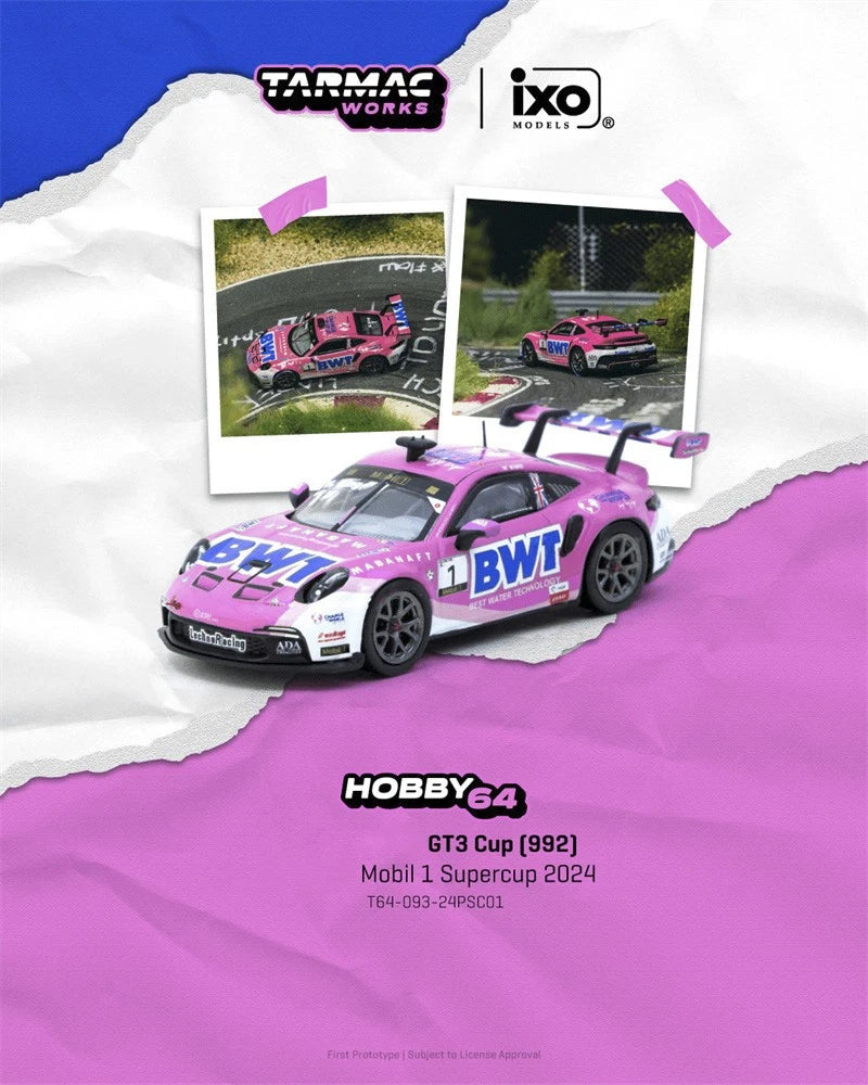 Tarmac Works 1:64 GT3 Cup Mobil 1 Supercup 2024 Diecast Model Car