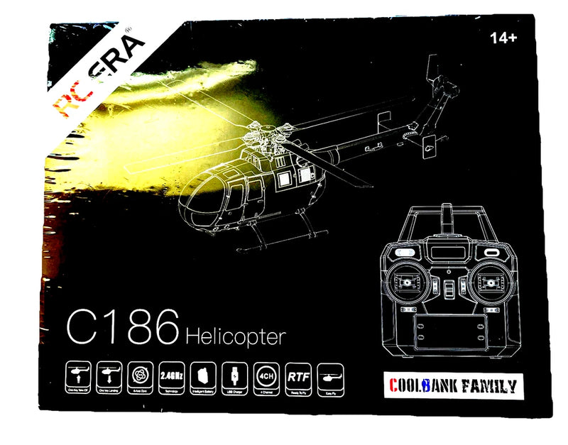 BRAND NEW.  GREAT FOR BEGINNERS RC 1/48 C186 Plastic 2.4GHz Helicopter w/ 7.4V