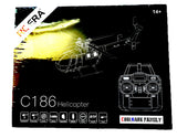 BRAND NEW.  GREAT FOR BEGINNERS RC 1/48 C186 Plastic 2.4GHz Helicopter w/ 7.4V