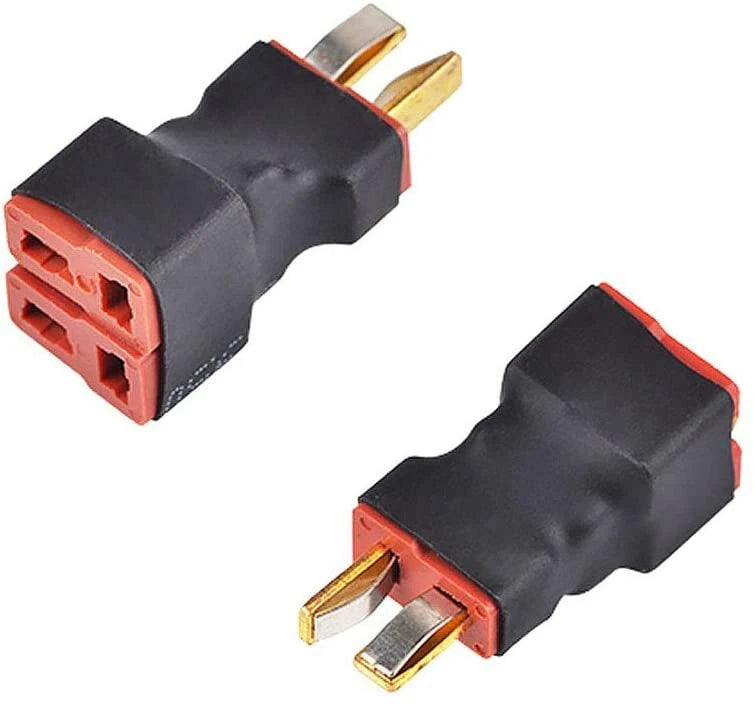 2PCS Deans Style T Plug Parallel Connector 1 Male to 2 Female Wireless RC LiPo