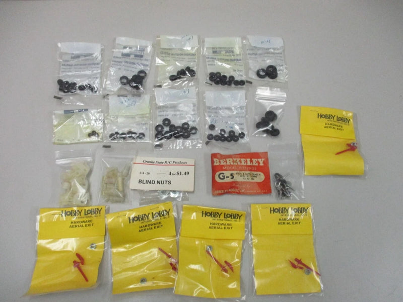 Lot of Miscellaneous Hardware for Model RC Airplanes, Arial Exit, Fittings...
