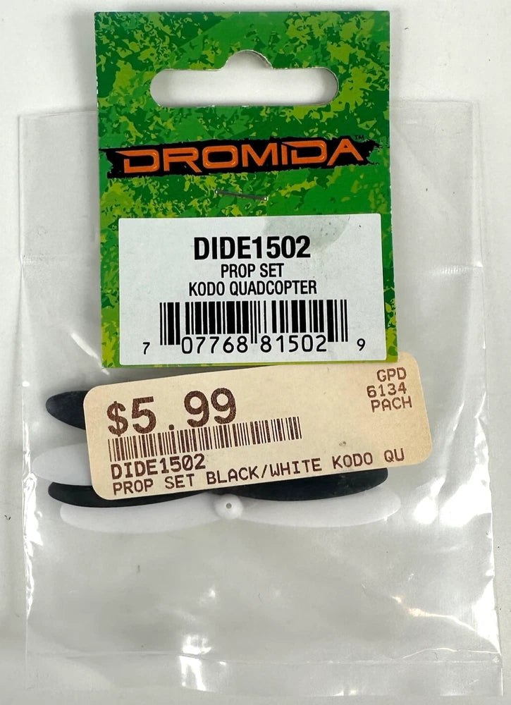 Dromida Kodo quadcopter prop set (black/white) in retail packaging