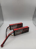 2S Lipo Battery 7.4V 5200mAh 80C Battery with Hard Case T-Plug for RC Evader BX Battery