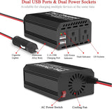 Pro Chaser 400W Car Power Inverter is a 12V DC to 110V AC converter