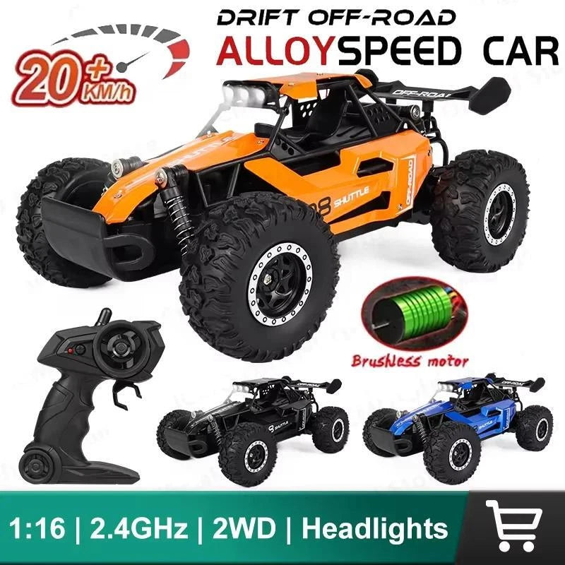 2025 New Rc Car 1:16 2.4gh Model with LED Lights 2wd Off-road Remote Control Battery