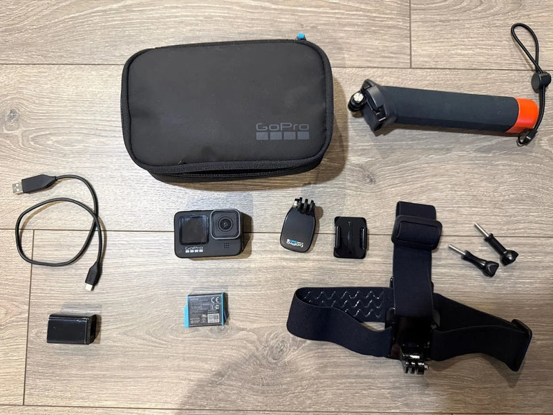GoPro HERO9 Black Action Camera with official GoPro accessories