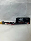 Black FPV LiPo battery pack with XT60 connector, 3S 11.1V 1300mAh