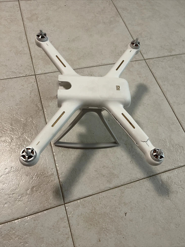 Xiaomi Mi drone quadcopter in white, four propellers visible from above