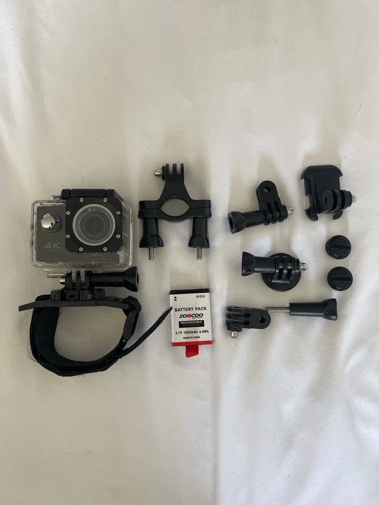 4K Ultra HD WiFi Action Camera ?C Waterproof Case, Mounts & Battery