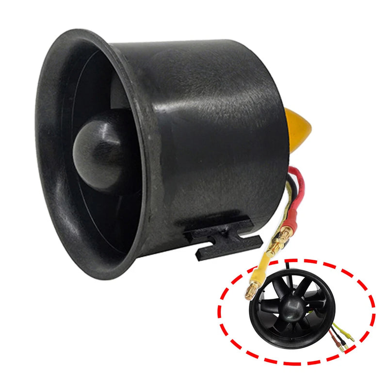 70mm Ducted Fan 3000KV Brushless Motor 6-Blade Propeller for RC EDF Jet AirPlane