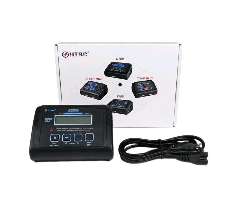 HTRC C150 AC/DC 150W 10A Balance Battery Charger Open Box No Charge Leads Battery