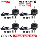 4pcs Surpass Hobby B3115 RC FPV Drone Outrunner Brushless Motor 2-6S M5 Shaft