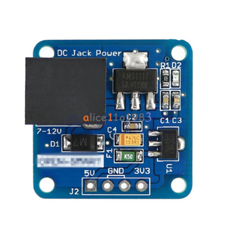 DC-Jack 7-12V to 5V/3.3V Step-down Buck Power Supply Converter Module Arduino