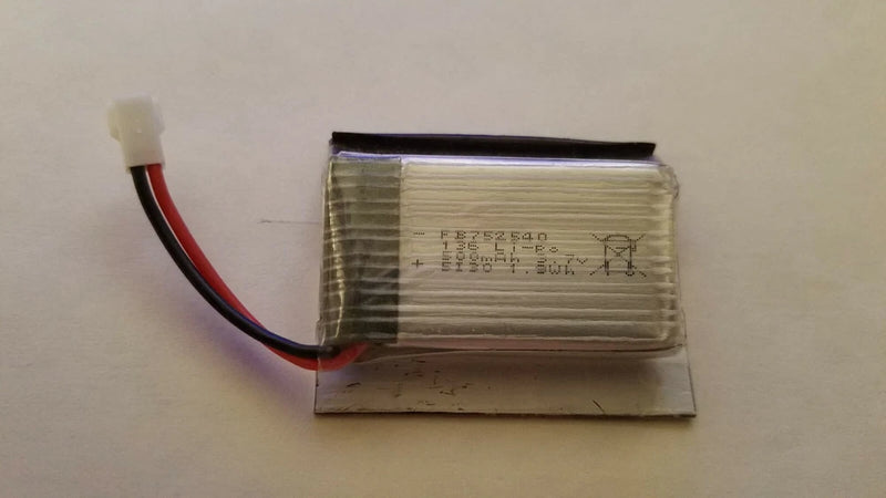 Brand New 3.7V 500mAh 752540 Li-Poly Rechargeable Battery Pack W/2 Pin connector Battery