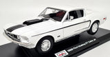 ?MAISTO 1:18 SCALE - 1968 FORD MUSTANG GT COBRA JET WHITE DIECAST MODEL CAR ?