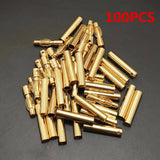 100pcs 4mm Gold Banana Bullet Connector For RC Car Drone ESC Battery Motor Plug