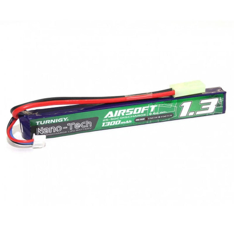 Turnigy Nano-Tech 1300mAh 2S LiPo Airsoft Battery Pack 25C (Mini-Tamiya Connecto