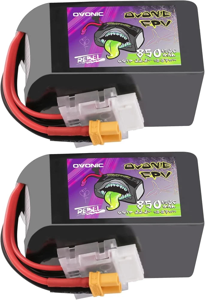 6S Lipo Battery150C 850mAh 22.2V Lipo Battery with XT30 Connector for RC Racing Battery