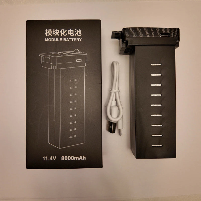 11.4V 8000mAh Battery for AE86 Pro Max Drone Quadcopter-Carbon Fiber Black Battery