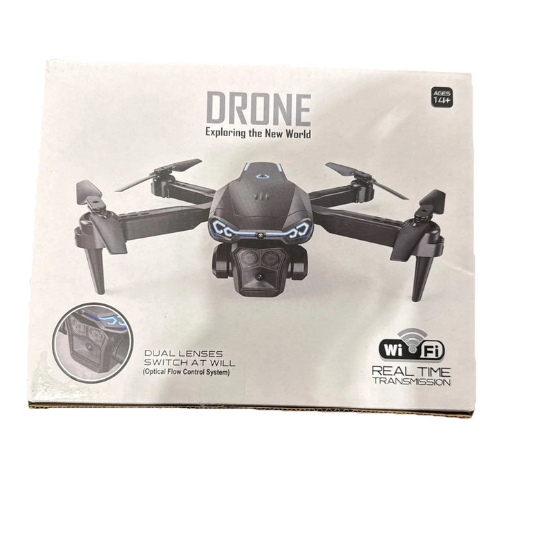Foldable WiFi FPV Drone Dual Camera Optical Flow Quadcopter Remote Control Black