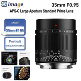 SGimage 35mm F0.95 APS-C MF Prime Lens For Canon Sony Fuji Nikon M4/3 L Mount
