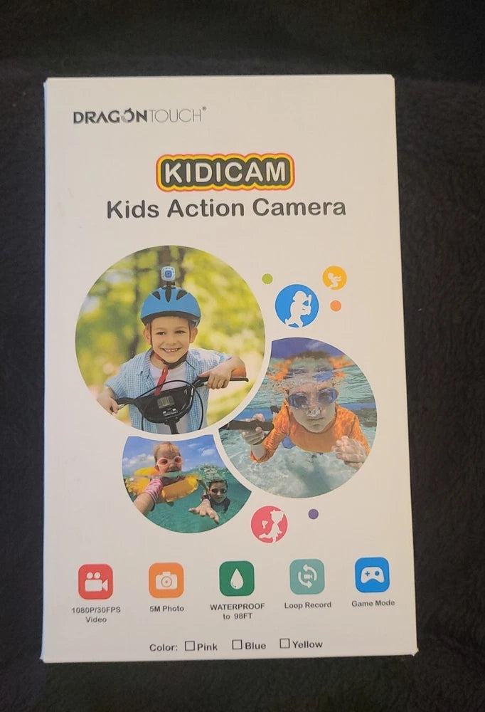 DragonTouch Waterproof Kidicam Kids Action Camera 1080p