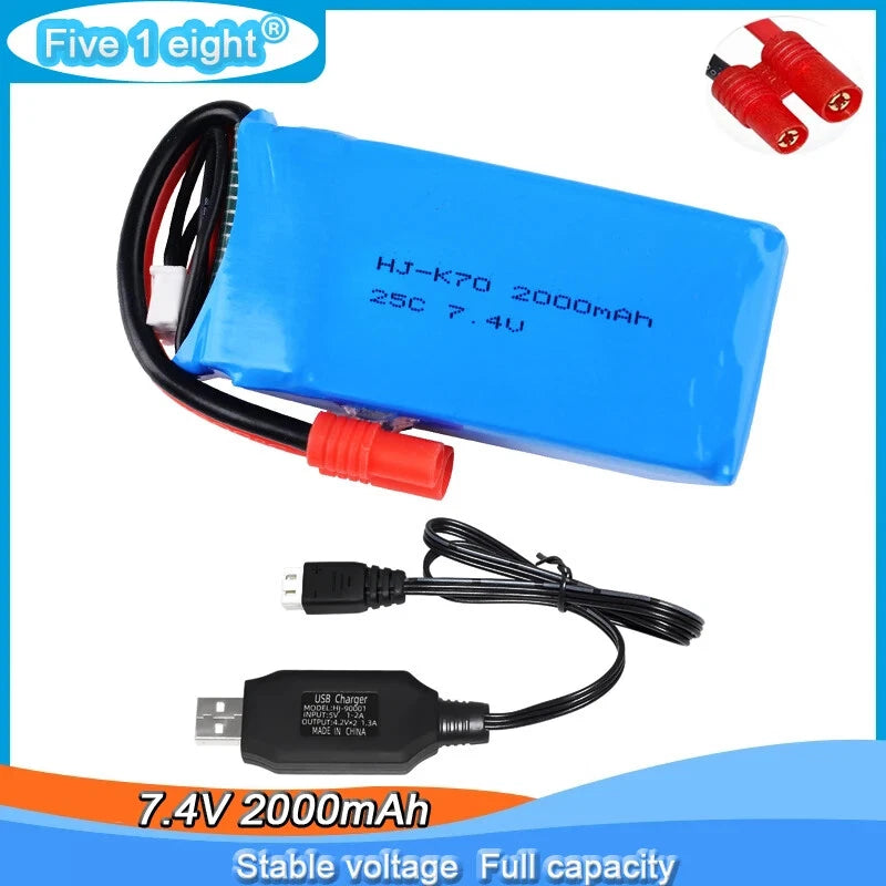 7.4V 2000mAh 25C Lipo battery for KaiDeng K70 K70C K70F RC 4axis Quadcopter Dron